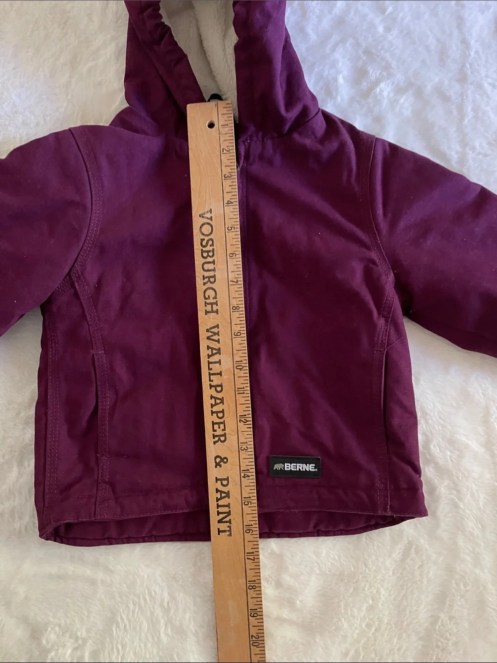 Berne Kids' Hooded Jacket in Burgundy SZ 3T